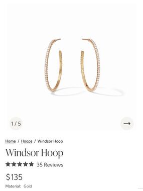 Julie Vos - gold Windsor hoop earrings